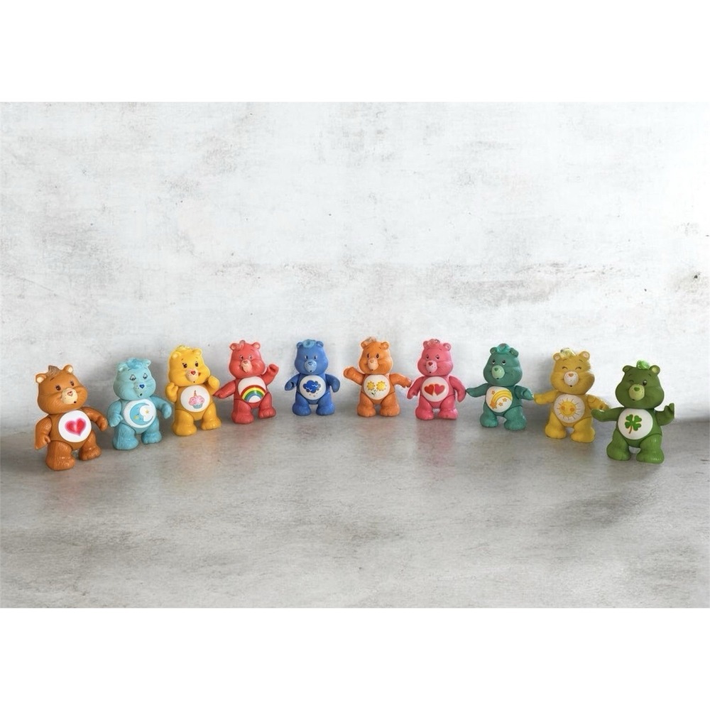 VTG 1983 Original 10 Kenner 3" Care Bears Poseable Figure